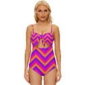 Chevron Knot Front One-Piece Swimsuit View1