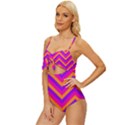 Chevron Knot Front One-Piece Swimsuit View2