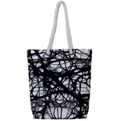 Neurons-brain-cells-brain-structure Full Print Rope Handle Tote (small) by Ket1n9