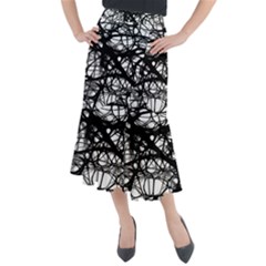 Neurons-brain-cells-brain-structure Midi Mermaid Skirt by Ket1n9