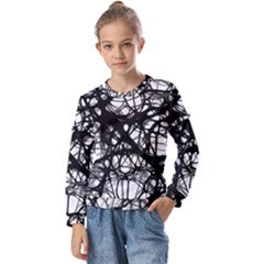 Neurons-brain-cells-brain-structure Kids  Long Sleeve T-shirt With Frill 