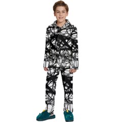 Neurons-brain-cells-brain-structure Kids  Long Sleeve Velvet Pajamas Set by Ket1n9