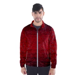 Red-grunge-texture-black-gradient Men s Windbreaker by Ket1n9