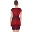 Red-grunge-texture-black-gradient Capsleeve Drawstring Dress  View2