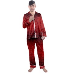 Red-grunge-texture-black-gradient Men s Long Sleeve Satin Pajamas Set