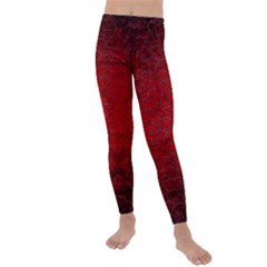 Red-grunge-texture-black-gradient Kids  Lightweight Velour Leggings by Ket1n9