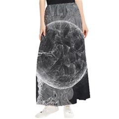 Space-universe-earth-rocket Maxi Chiffon Skirt by Ket1n9