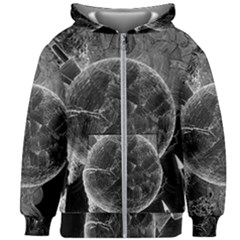 Space-universe-earth-rocket Kids  Zipper Hoodie Without Drawstring by Ket1n9