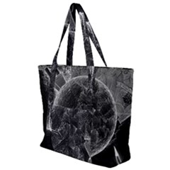 Space-universe-earth-rocket Zip Up Canvas Bag by Ket1n9