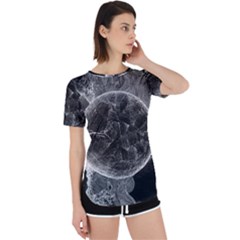 Space-universe-earth-rocket Perpetual Short Sleeve T-shirt by Ket1n9