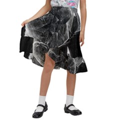 Space-universe-earth-rocket Kids  Ruffle Flared Wrap Midi Skirt by Ket1n9