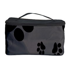 Dog-foodprint Paw Prints Seamless Background And Pattern Cosmetic Storage Case by Ket1n9