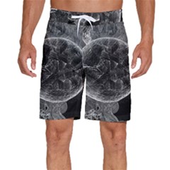 Space-universe-earth-rocket Men s Beach Shorts by Ket1n9