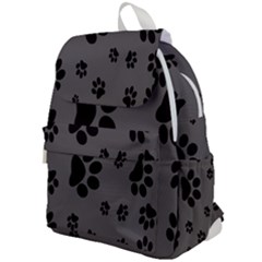 Dog-foodprint Paw Prints Seamless Background And Pattern Top Flap Backpack by Ket1n9