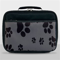 Dog-foodprint Paw Prints Seamless Background And Pattern Lunch Bag by Ket1n9