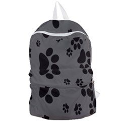 Dog-foodprint Paw Prints Seamless Background And Pattern Foldable Lightweight Backpack by Ket1n9