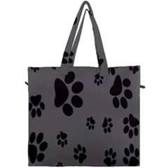 Dog-foodprint Paw Prints Seamless Background And Pattern Canvas Travel Bag by Ket1n9