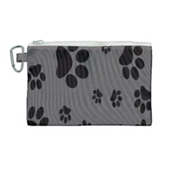 Dog-foodprint Paw Prints Seamless Background And Pattern Canvas Cosmetic Bag (large) by Ket1n9