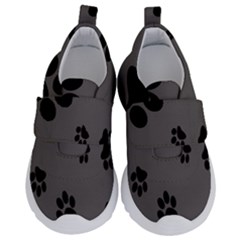 Dog-foodprint Paw Prints Seamless Background And Pattern Kids  Velcro No Lace Shoes by Ket1n9