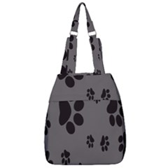 Dog-foodprint Paw Prints Seamless Background And Pattern Center Zip Backpack by Ket1n9