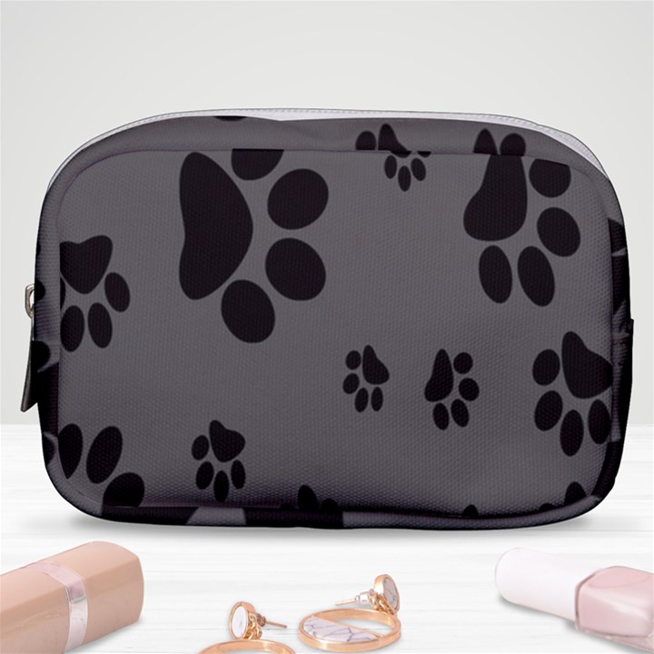 Dog-foodprint Paw Prints Seamless Background And Pattern Make Up Pouch (Small)