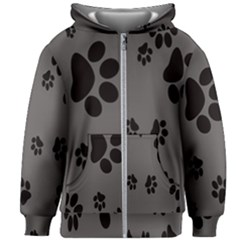 Dog-foodprint Paw Prints Seamless Background And Pattern Kids  Zipper Hoodie Without Drawstring by Ket1n9