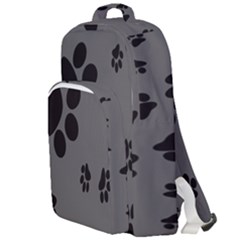 Dog-foodprint Paw Prints Seamless Background And Pattern Double Compartment Backpack by Ket1n9