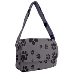 Dog-foodprint Paw Prints Seamless Background And Pattern Courier Bag by Ket1n9