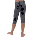 Dog-foodprint Paw Prints Seamless Background And Pattern Kids  Lightweight Velour Capri Leggings  View4