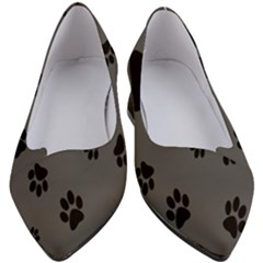 Dog-foodprint Paw Prints Seamless Background And Pattern Women s Block Heels  by Ket1n9