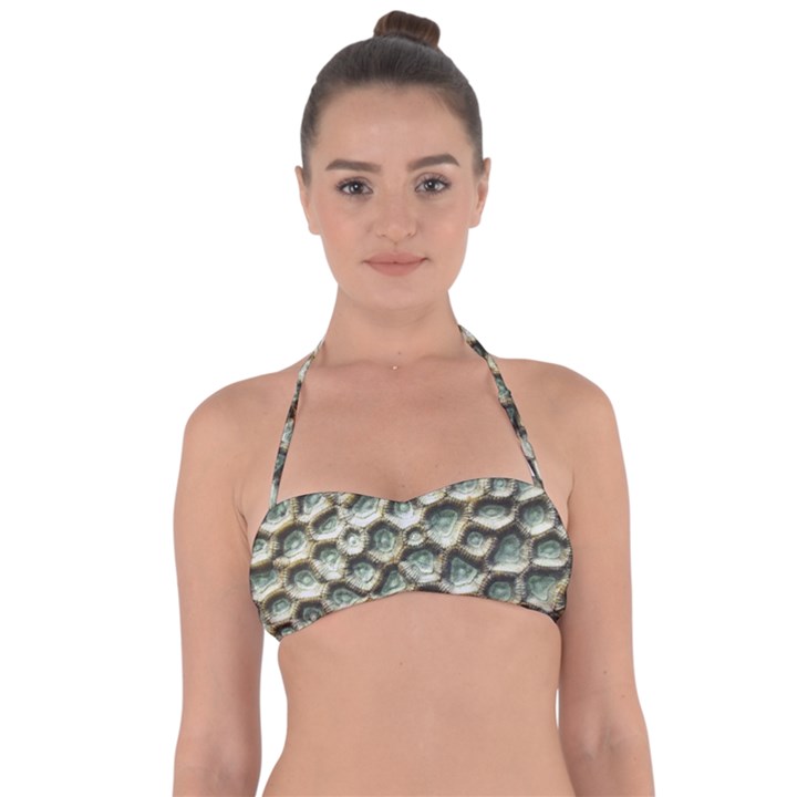 Ocean Pattern Tie Back Bikini Top