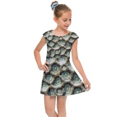 Ocean Pattern Kids  Cap Sleeve Dress by Ket1n9