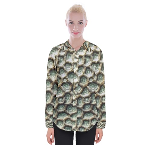 Ocean Pattern Womens Long Sleeve Shirt by Ket1n9