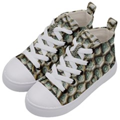 Ocean Pattern Kids  Mid-top Canvas Sneakers by Ket1n9