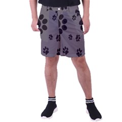 Dog-foodprint Paw Prints Seamless Background And Pattern Men s Pocket Shorts by Ket1n9