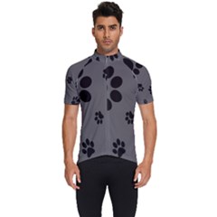 Dog-foodprint Paw Prints Seamless Background And Pattern Men s Short Sleeve Cycling Jersey by Ket1n9