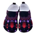 Fractal Red Violet Symmetric Spheres On Black Men s Sock-Style Water Shoes View1