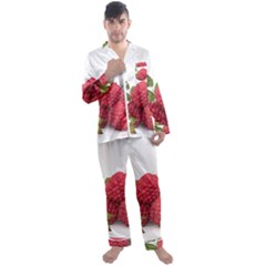 Fruit-healthy-vitamin-vegan Men s Long Sleeve Satin Pajamas Set by Ket1n9