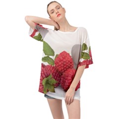 Fruit-healthy-vitamin-vegan Oversized Chiffon Top by Ket1n9