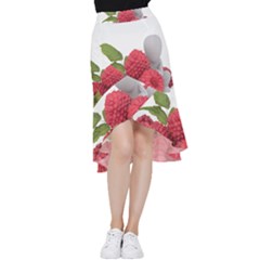 Fruit-healthy-vitamin-vegan Frill Hi Low Chiffon Skirt by Ket1n9