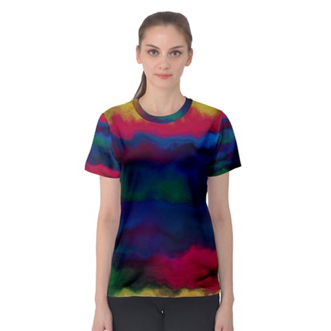 Watercolour-color-background Women s Sport Mesh T-shirt by Ket1n9