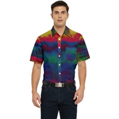 Watercolour-color-background Men s Short Sleeve Pocket Shirt 