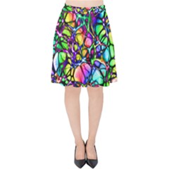 Network-nerves-nervous-system-line Velvet High Waist Skirt by Ket1n9