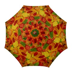 Leaves Texture Golf Umbrellas by Ket1n9