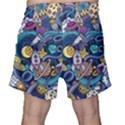 Cartoon-hand-drawn-doodles-on-the-subject-of-space-style-theme-seamless-pattern-vector-background Men s Shorts View2