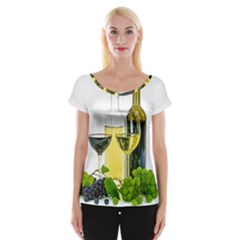 White-wine-red-wine-the-bottle Cap Sleeve Top by Ket1n9