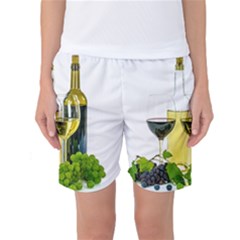 White-wine-red-wine-the-bottle Women s Basketball Shorts by Ket1n9