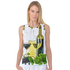 White-wine-red-wine-the-bottle Women s Basketball Tank Top by Ket1n9