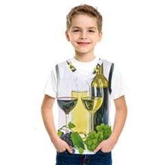 White-wine-red-wine-the-bottle Kids  Basketball Tank Top by Ket1n9