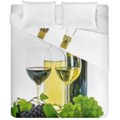 White-wine-red-wine-the-bottle Duvet Cover Double Side (california King Size) by Ket1n9